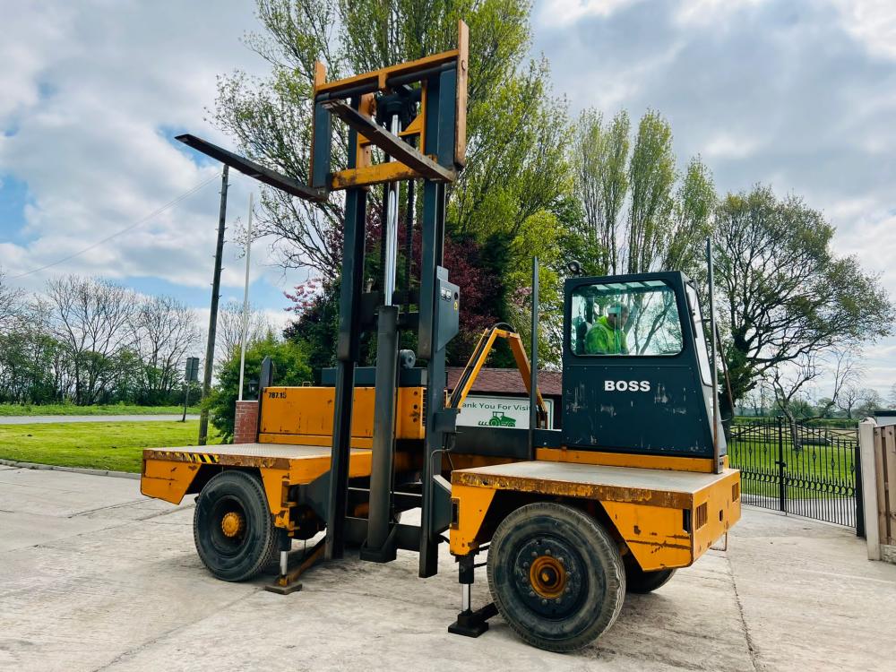 BOSS 787.15 SIDE LOADER FORKLIFT * REFURBISHED BY BOSS IN 2013 * SEE VIDEO *