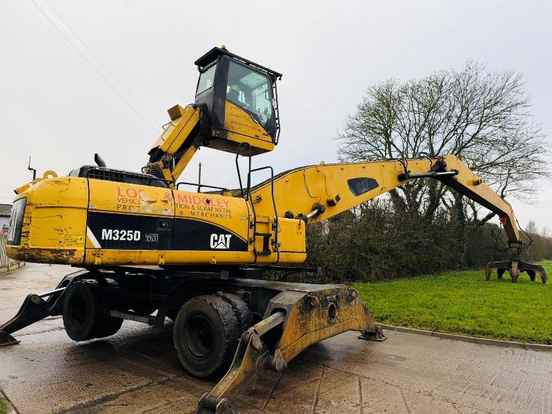 CATERPILLAR M325D HIGH RISE SCRAP HANDLER*C/W ROTATING SCRAP GRAB*VIDEO*