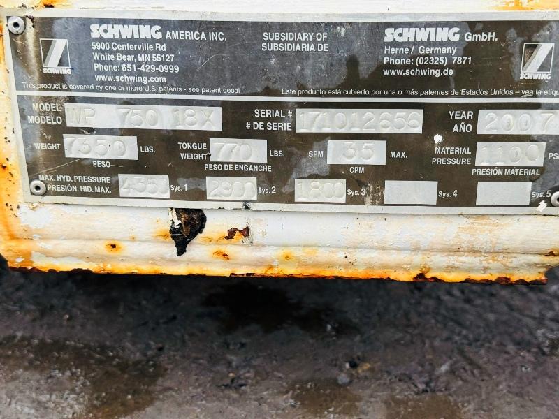 SCHWING CONCRETE PUMP*C/W DEUTZ ENGINE*VIDEO*