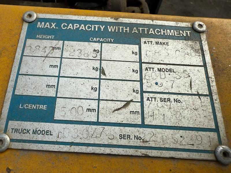 TCM FD30Z7S CONTAINER SPEC FORKLIFT *C/W 8 FT TINES*VIDEO*