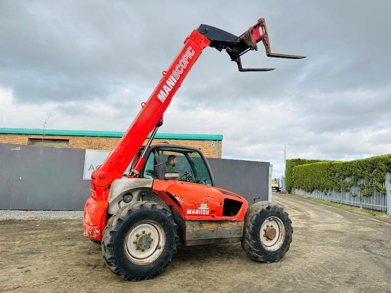 MANITOU MT732 TELEHANDLER*C/W PALLET TINES*VIDEO*