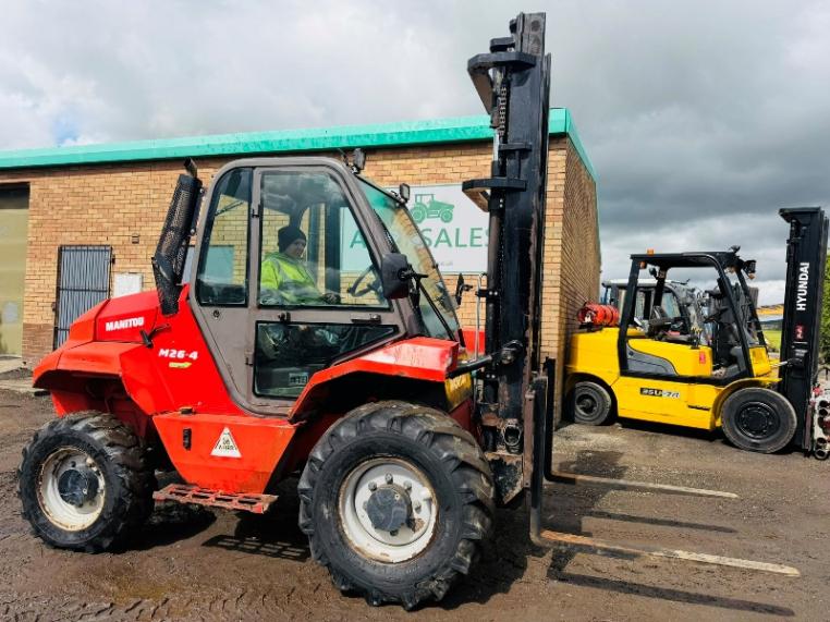 MANITOU M26-4 ROUGH TERRAIN FORKLIFT*YEAR 2018*C/W PALLET TINES*VIDEO*
