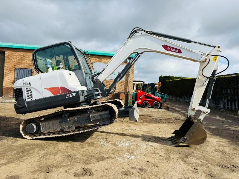 BOBCAT E58 EXCAVATOR*YEAR 2018*C/W BUCKET*VIDEO*
