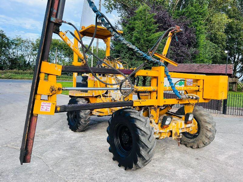 THWAITES ALL DRIVE 4WD DUMPER C/W HYDRAULIC POST DRIVER & PERKINS ENGINE *VIDEO*