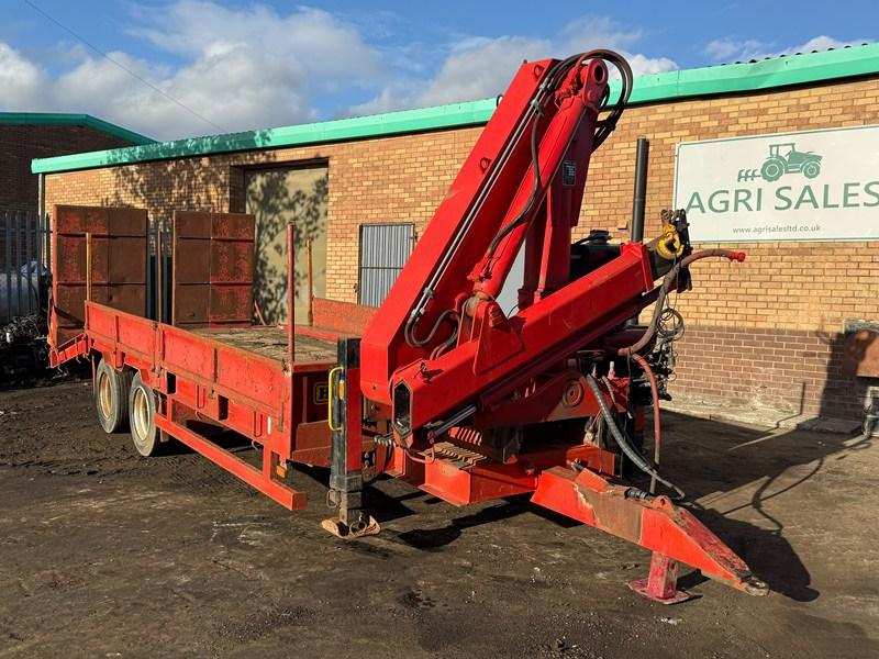 HERBST 19 TONNE LOW LOADER TRAILER*C/W ATLAS AK100.1 CRANE*VIDEO*