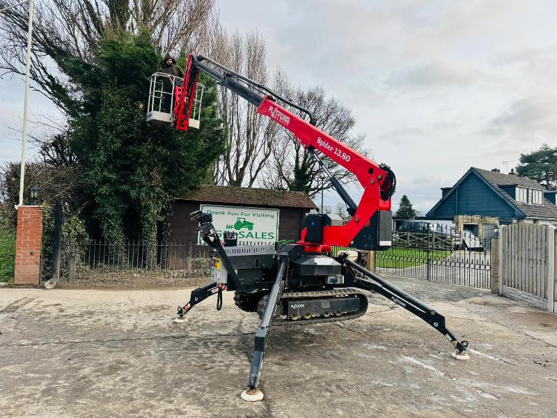 PLATFORM SPIDER 1380 TRACKED MAN LIFT *YEAR 2016* C/W TWIN AXLE PLANT TRAILER *VIDEO*