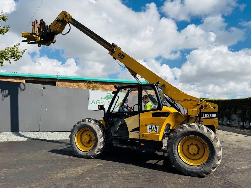 CAT TH330B TURBO TELEHANDLER*C/W EURO ADAPTION PLATE*VIDEO*
