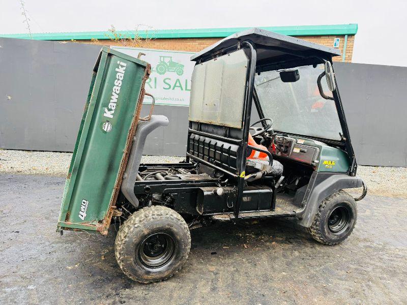 KAWASAKI 3010 MULE 4WD DIESEL UTILITY VEHICLE*REAR TIP*VIDEO*