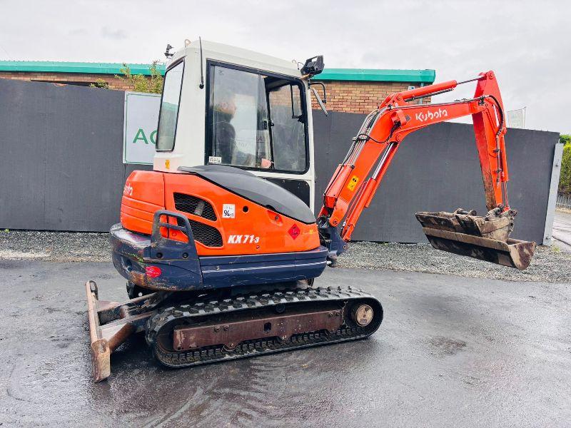 KUBOTA KX71-3 EXCAVATOR* C/W SELECTION OF BUCKETS*VIDEO*