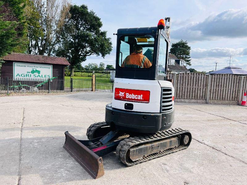 BOBCAT E25 EXCAVATOR *YEAR 2014, 2699 HOURS* C/W ZERO SWING *VIDEO*