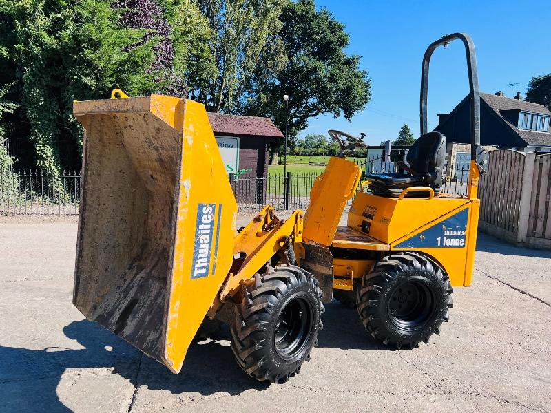 THWAITES 1 TON HIGH TIP DUMPER *YEAR 2019, ONLY 1112 HOURS* C/W ROLE BAR *VIDEO*
