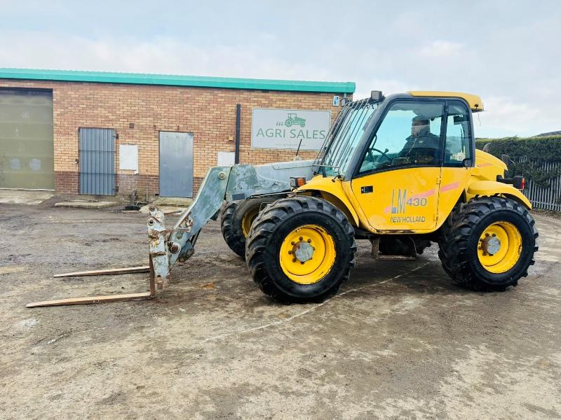 NEW HOLLAND LM430 TELEHANDLER*C/W PALLET TINES*VIDEO*