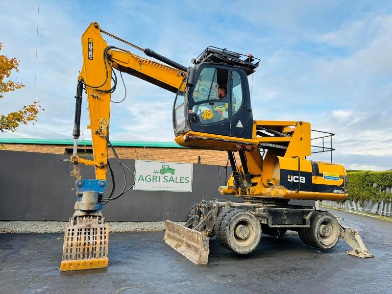 JCB JS160W EXCAVATOR*HIGHRISE CAB*C/W SELECTOR GRAB*YEAR 2012*VIDEO*
