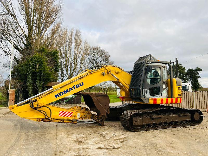 KOMATSU PC228USLC-3 EXCAVATOR * ZERO SWING * C/W DEMOLITION GARUDS *VIDEO*