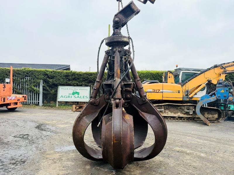 LIEBHERR 5 TINE SCRAP GRAB TO SUIT SCRAP HANDLER*VIDEO*