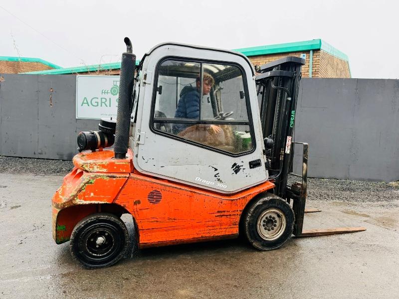 CESAR DRAGO 300 SIDESHIFT FORKLIFT*C/W PALLET TINES*VIDEO*