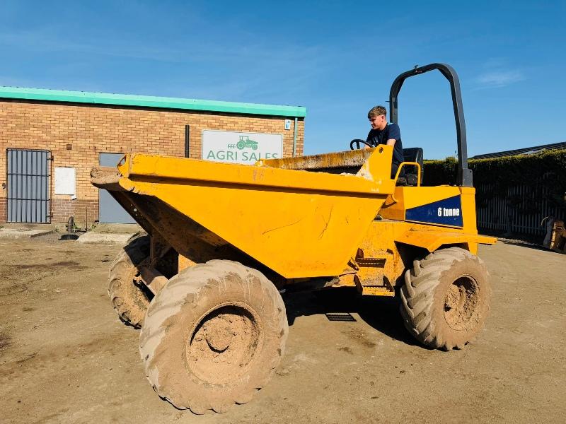 THWAITES 6 TONNE STRAIGHT TIP DUMPER*3141 HOURS*VIDEO*