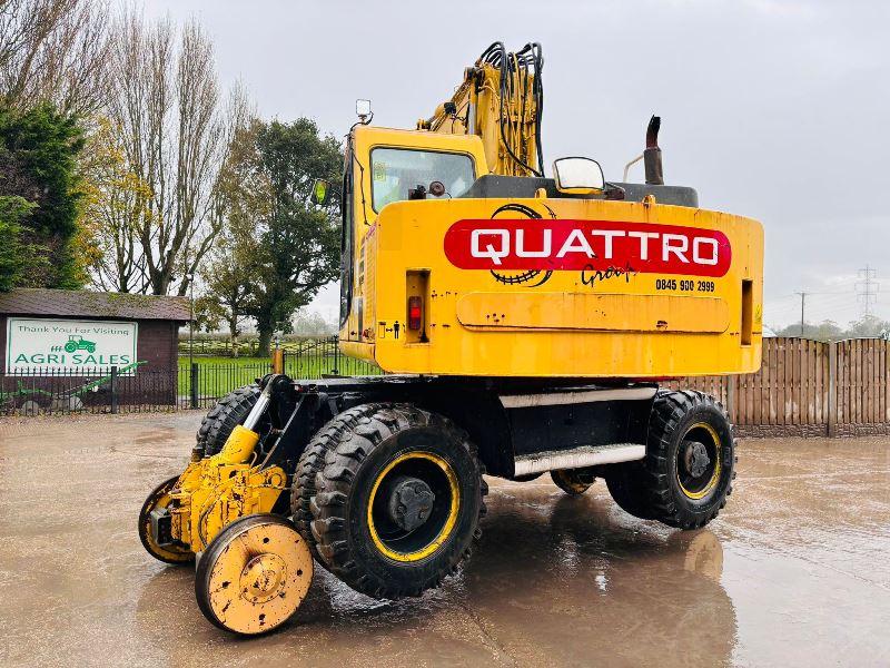 KOMATSU PW130ES-6K 4WD WHEELED EXCAVATOR C/W QUICK HITCH & RAILWAY GEAR *VIDEO*
