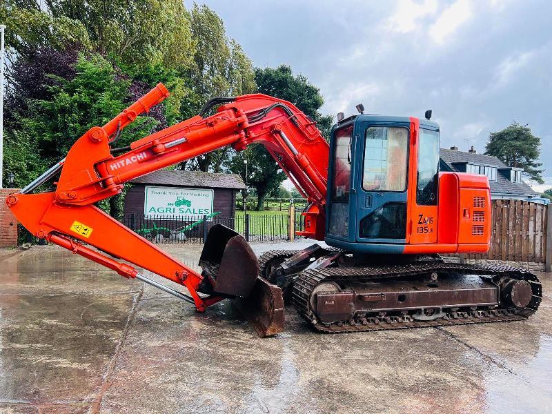 HITACHI ZAXIS 135UR TRACKED EXCAVATOR C/W FRONT BLADE *VIDEO*