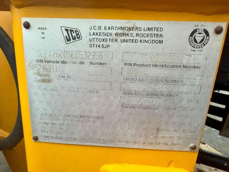 JCB 426 TOOL CARRIER LOADING SHOVEL*7084 HOURS*C/W BUCKET*VIDEO*