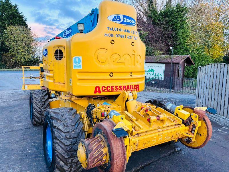 GENIE Z-60/34 4WD ARTICULATED RAIL ROAD BOOM LIFT * 20.3 METER REACH *VIDEO*