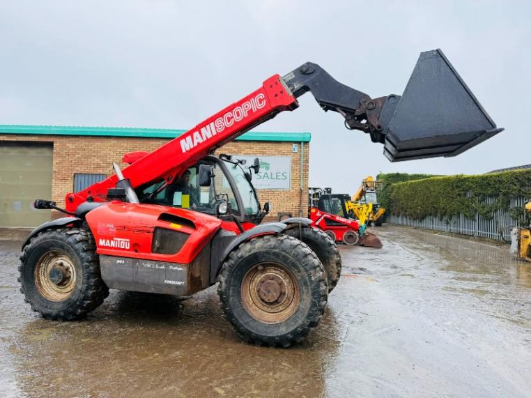MANITOU MLT 741 TURBO TELEHANDLER*AG SPEC*C/W NEW BUCKET*VIDEO*