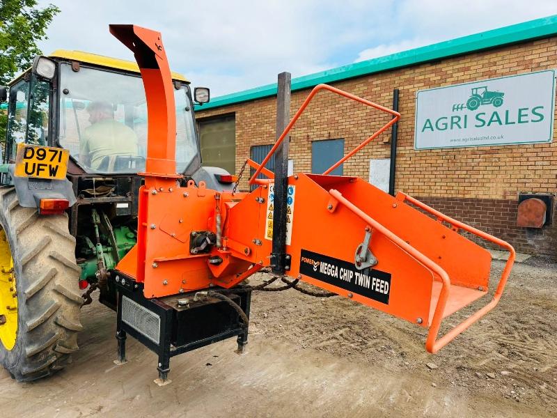MDL POWER UP MOUNTED PTO DRIVEN WOOD CHIPPER*YEAR 2017*VIDEO*