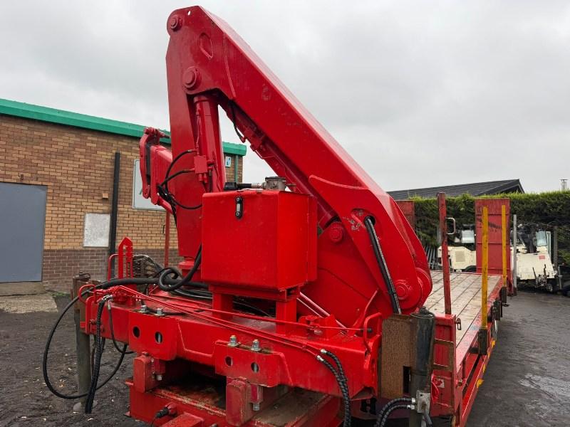 HERBST 19 TONNE TWIN AXLE TRAILER*C/W BONFIGLIOLI P10200 CRANE*VIDEO*