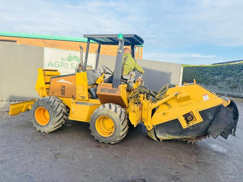CASE RT660 4WD TRENCHER*C/W TOP CUTTER*1317 HOURS*VIDEO*