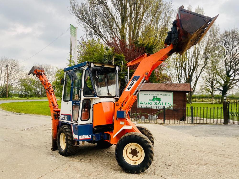 KUBOTA R410 4WD BACK HOE DIGGER C/W REAR BACK ACTOR & FRONT BUCKET