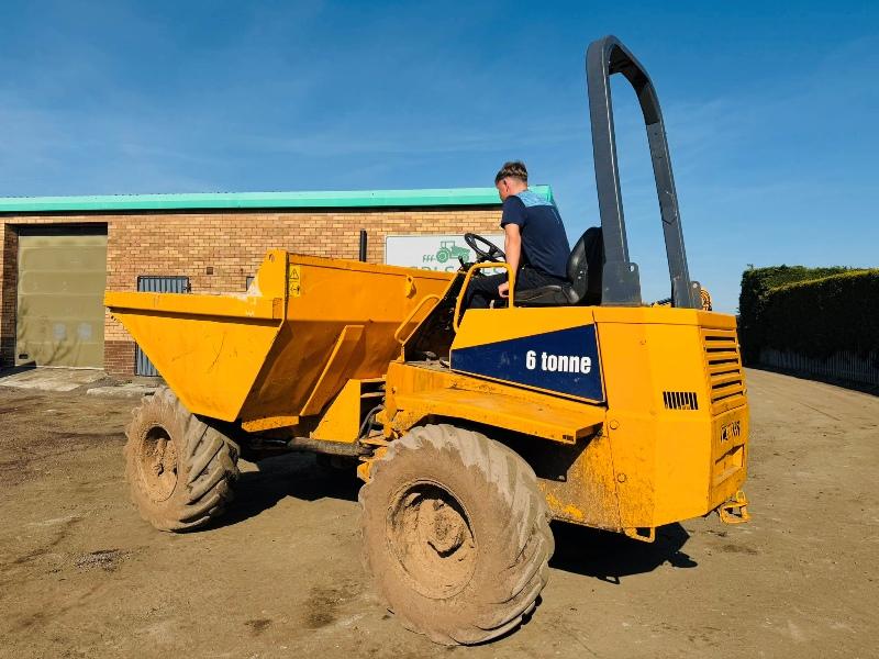 THWAITES 6 TONNE STRAIGHT TIP DUMPER*3141 HOURS*VIDEO*