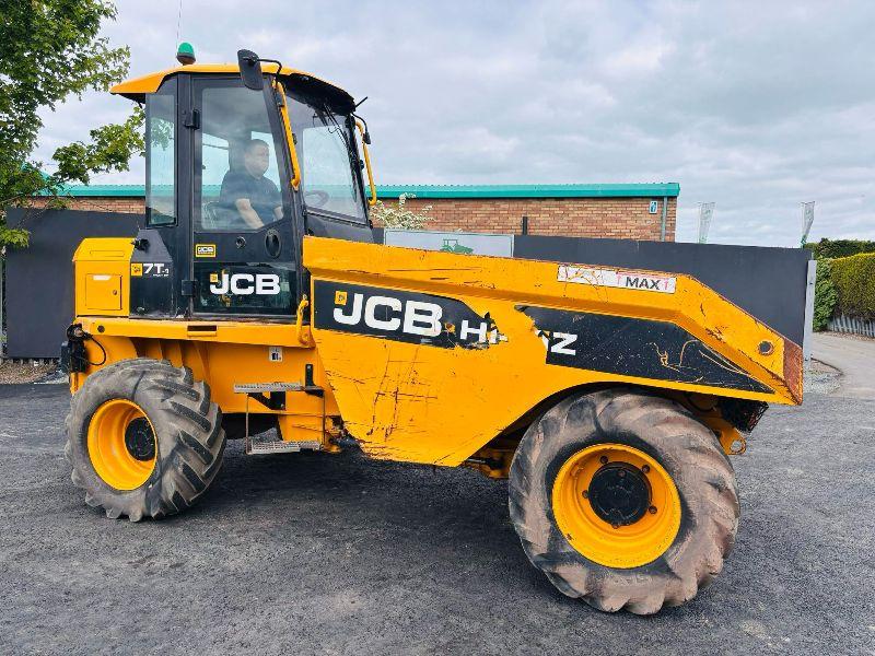 JCB 7FT 7 TONNE STRAIGHT TIP DUMPER* READING 1285 HOURS*YEAR 2018*VIDEO*
