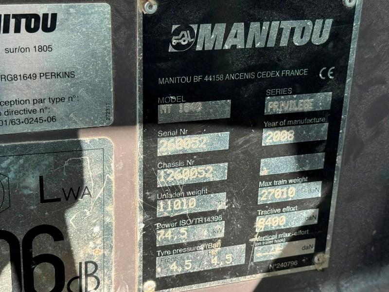 MANITOU MT1840 TELEHANDLER*C/W PICK UP HITCH*VIDEO*
