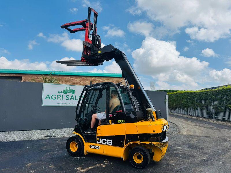 JCB 35D TELETRUK*YEAR 2018*C/W HYDRAULIC BAIL GRAB*VIDEO*