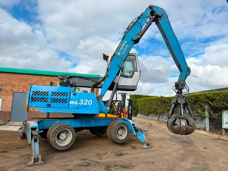 TEREX FUCHS MHL320 SCRAP HANDLER*C/W ROTATING SCRAP GRAB*VIDEO*
