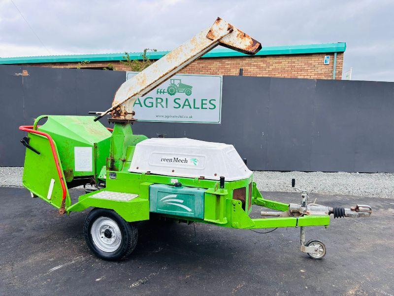 GREEN MECH CM170 TOWABLE WOOD CHIPPER*C/W ISUZU ENGINE*VIDEO*