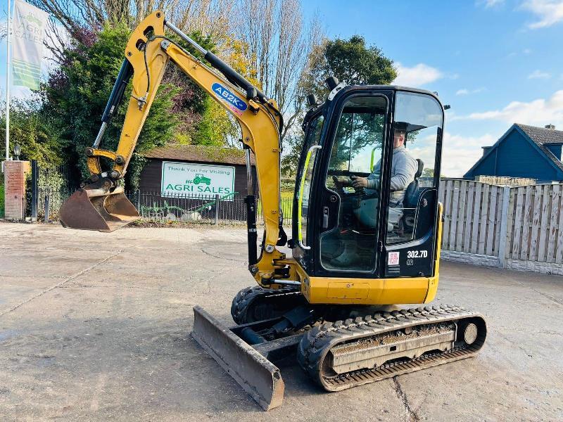 CATERPILLAR 302.7 TRACKED EXCAVATOR *YEAR 2014* C/W QUICK HITCH *VIDEO*