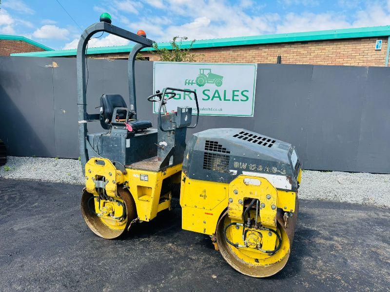 BOMAG BW120AD-3 DOUBLE DRUM VIBRATING ROLLER*C/W ROLL BAR*VIDEO*