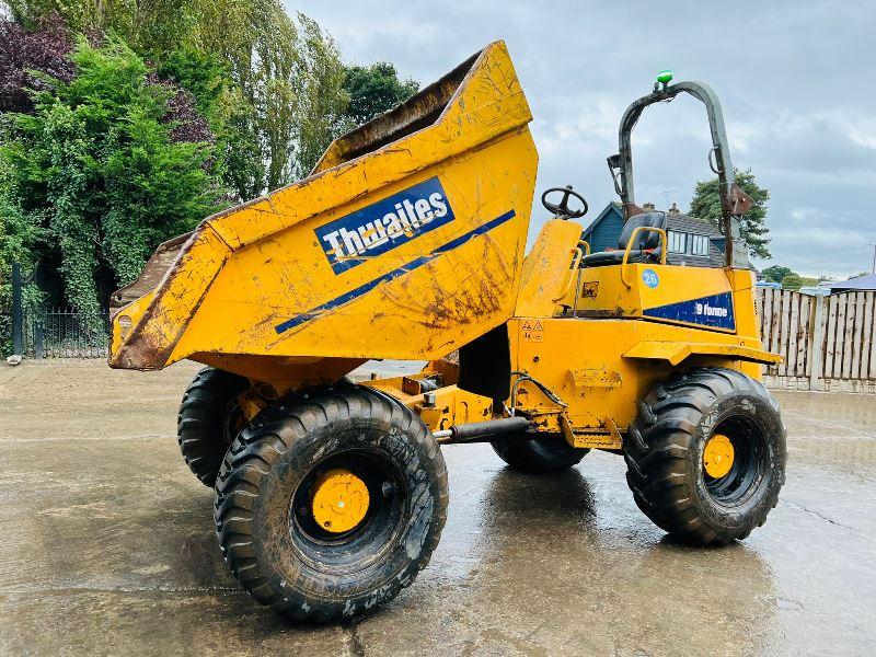 THWAITES 9 TON 4WD DUMPER C/W ROLE BAR & PERKINS ENGINE *VIDEO*
