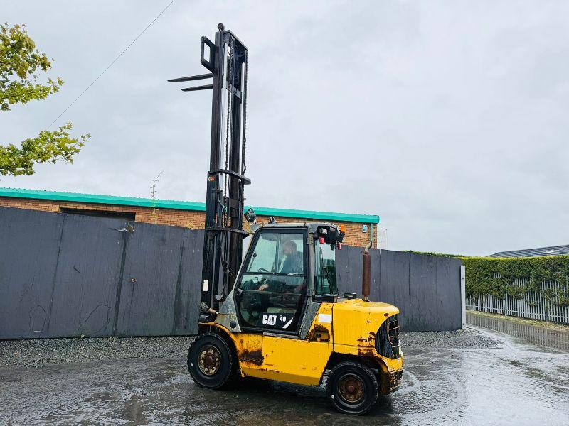 CATERPILLAR DP40K 2 4 TONNE FORKLIFT*C/W PALLET TINES*VIDEO*
