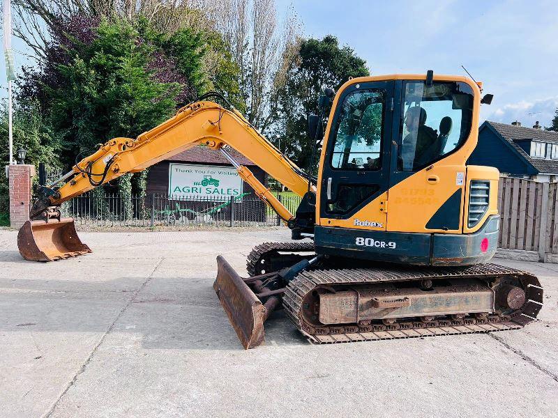 HYUNDIA ROBEX 80CR-9 EXCAVATOR *YEAR 2011, 4771 HOURS* C/W QUICK HITCH *VIDEO*
