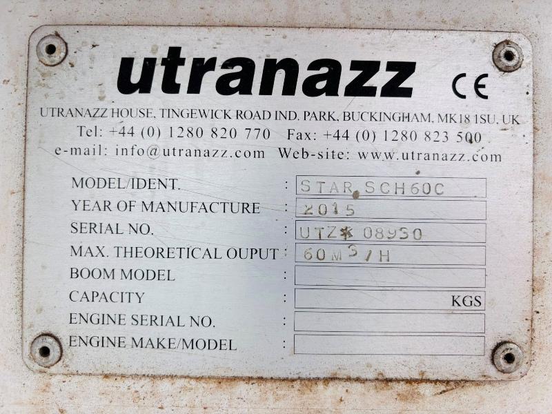 ULTRANAZZ STAR SCH 60C CONCRETE PUMP*C/W FPT ENGINE*YEAR 2015*VIDEO*
