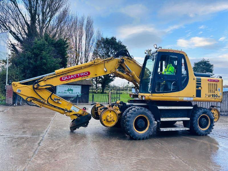 KOMATSU PW150ES-6K 4WD *ENGINEERING CONFORMANCE CERTIFICATE*VIDEO*