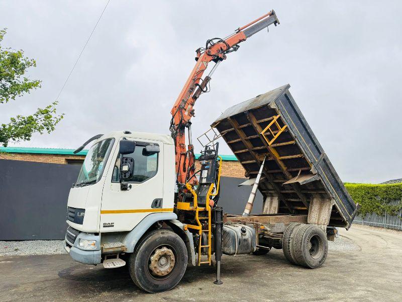 DAF LF55.220 4X2 TIPPER LORRY *C/W TEREX TLC 92.2 CRANE*VIDEO*