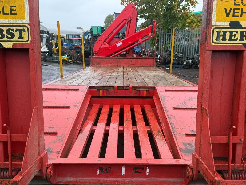 HERBST 19 TONNE TWIN AXLE TRAILER*C/W BONFIGLIOLI P10200 CRANE*VIDEO*