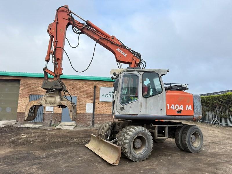ATLAS 1404M WHEELED EXCAVATOR*C/W ROTATING SLECETOR GRAB*VIDEO*