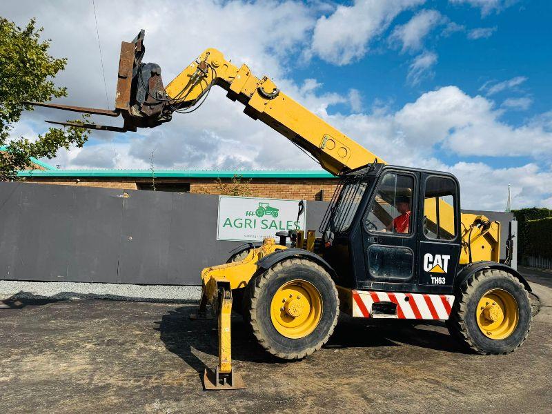 CATERPILLAR TH63 TELEHANDLER*C/W JACK LEGS*VIDEO*