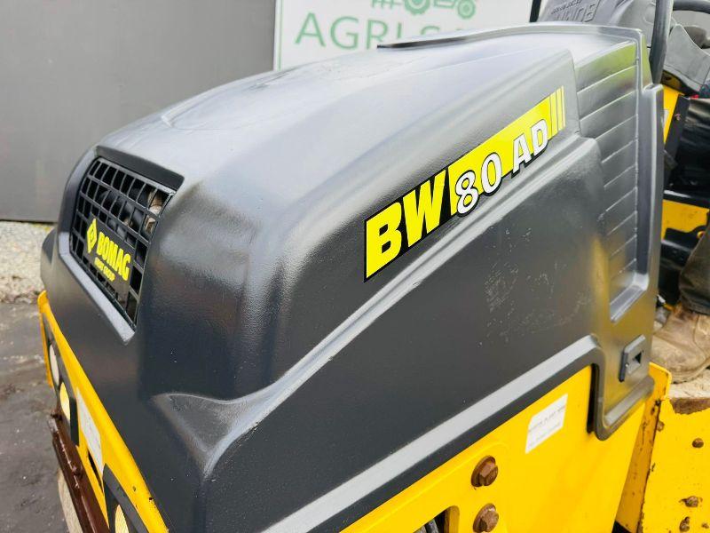 BOMAG BW 80AD-5 TANDEM ROLLER*YEAR 2014*C/W KUBOTA ENGINE*VIDEO*