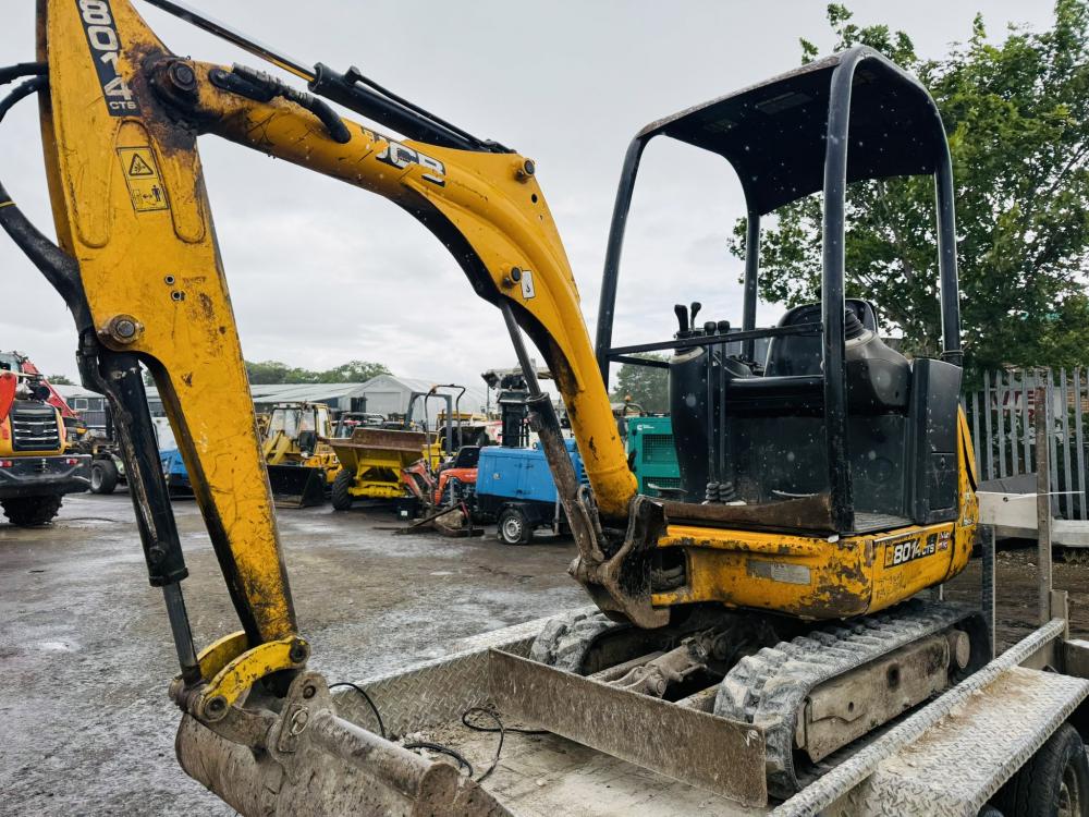 JCB 8014CTS EXCAVATOR*C/W DOUBLE AXLE PLANT TRAILER*YEAR 2010*VIDEO*