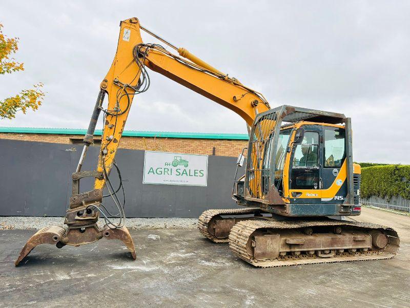 HYUNDAI ROBEX 145LCR-9 EXCAVATOR*C/W SELECTOR GRAB*YEAR 2012*VIDEO*